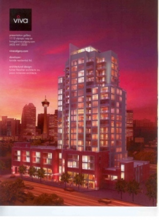 A rendering of the building with red sky in background.